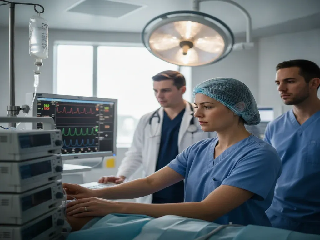 CAA work settings: academic medical center anesthesia care team with a CAA in scrubs